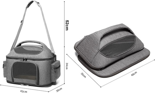 Portable Linen Pet Carrier Bag for Small Dogs & Cats