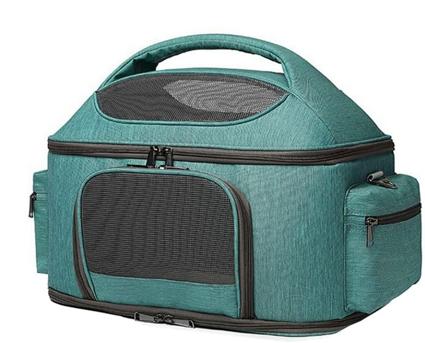 Portable Linen Pet Carrier Bag for Small Dogs & Cats