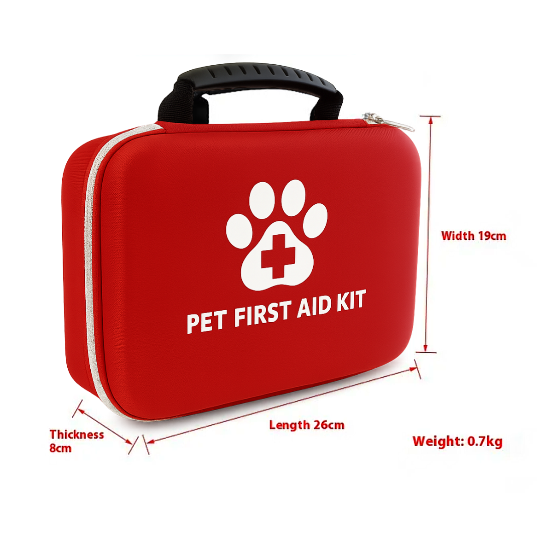 Pet Travel & Car First Aid Kit – 101 PCS Emergency Wound Care for Cats & Dogs