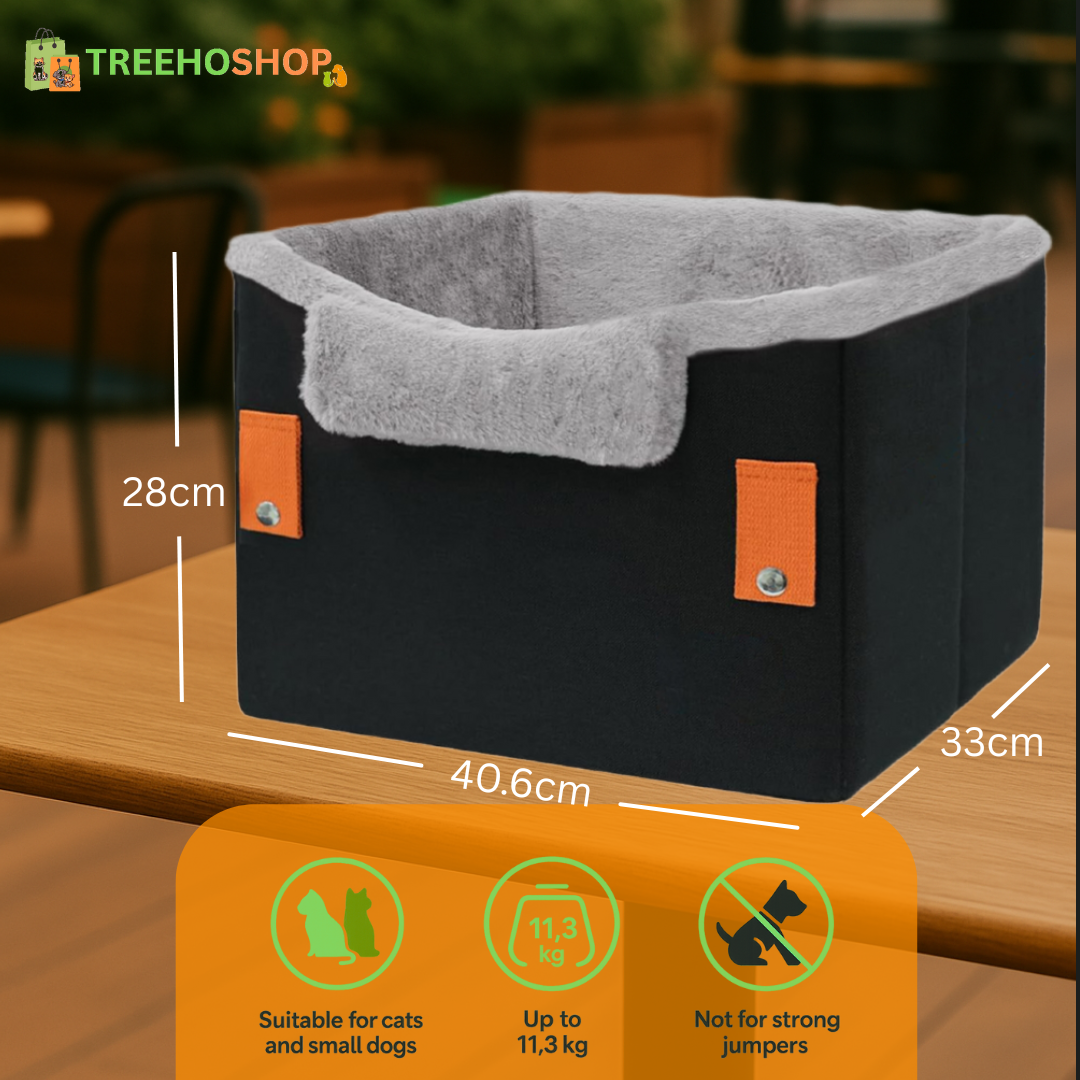 Portable Pet Travel Booster Seat with Safety Leash
