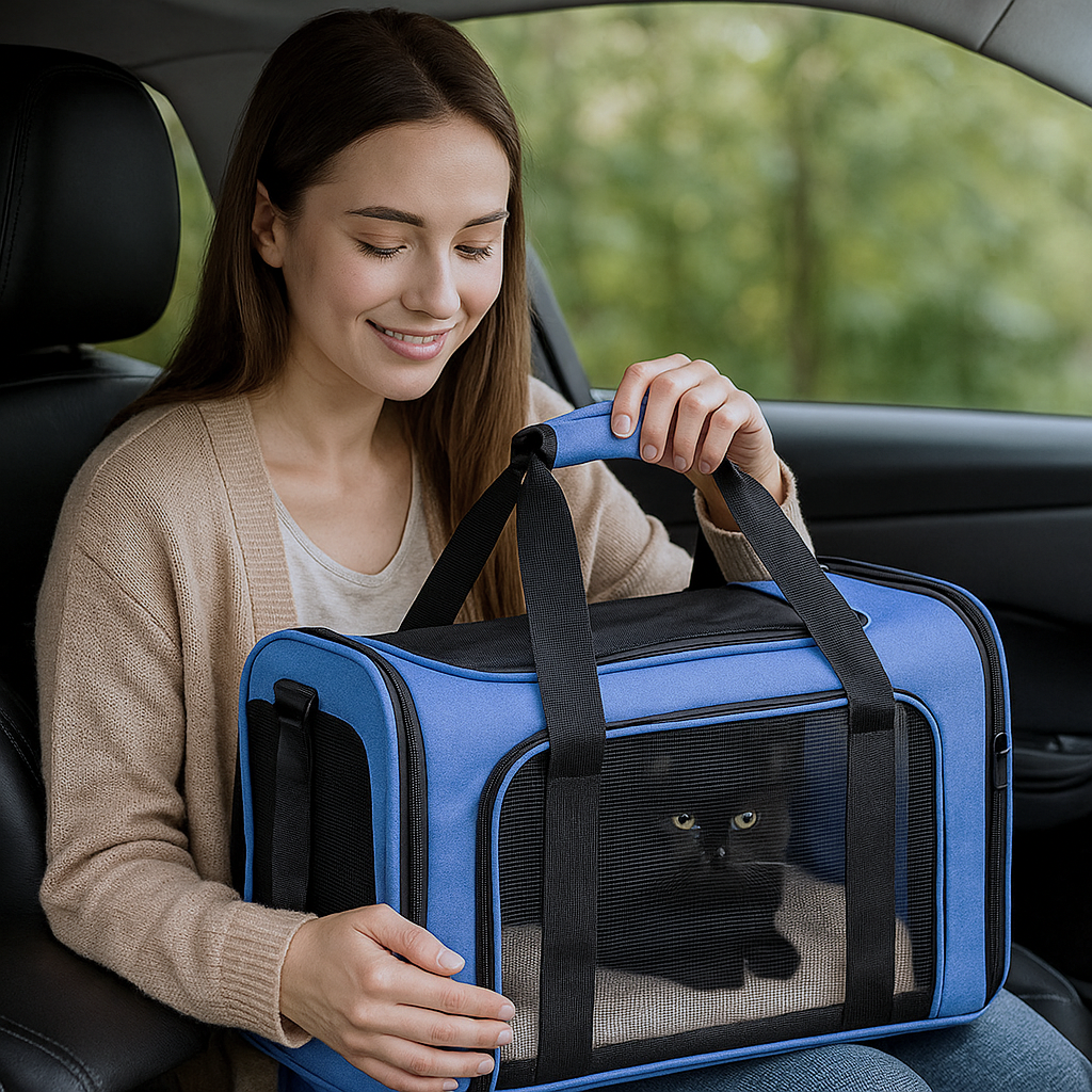 Portable Pet Carrier Bag –Travel in Style & Comfort