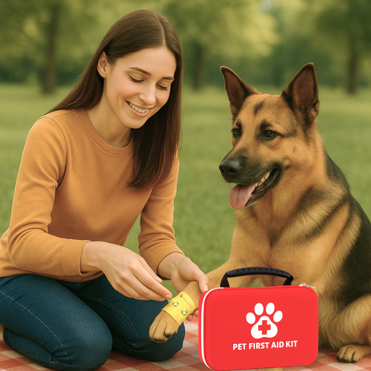 Pet Travel & Car First Aid Kit – 101 PCS Emergency Wound Care for Cats & Dogs
