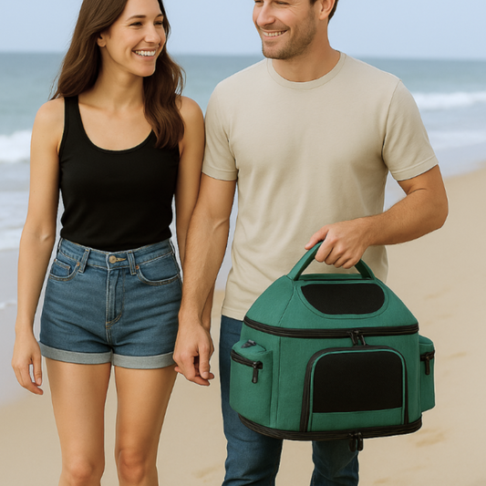 Portable Linen Pet Carrier Bag for Small Dogs & Cats